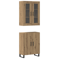 Produktbild för Skåp 2 pcs artisan ek Konstruerat trä