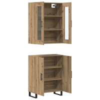 Produktbild för Skåp 2 pcs artisan ek Konstruerat trä