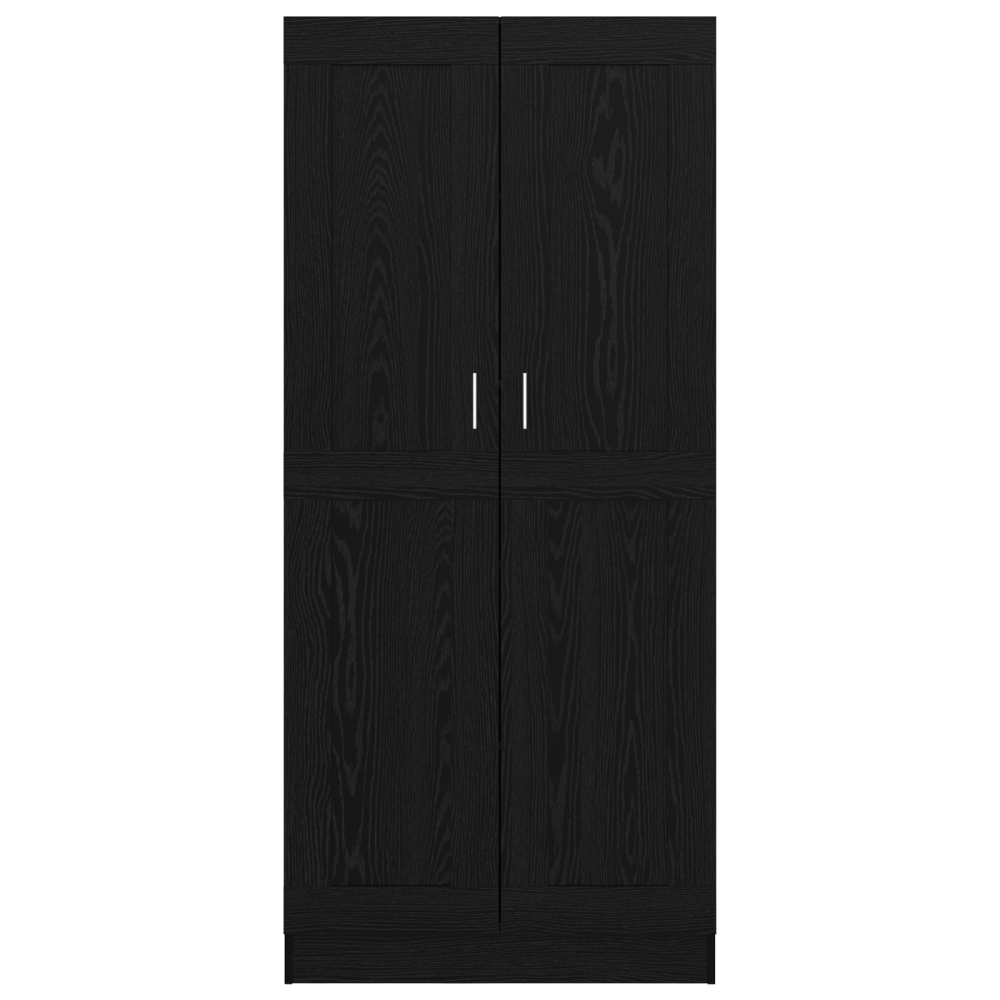 Produktbild för Bokskåp Svart Ek 82,5 x 30,5 x 185 cm Konstruerat trä