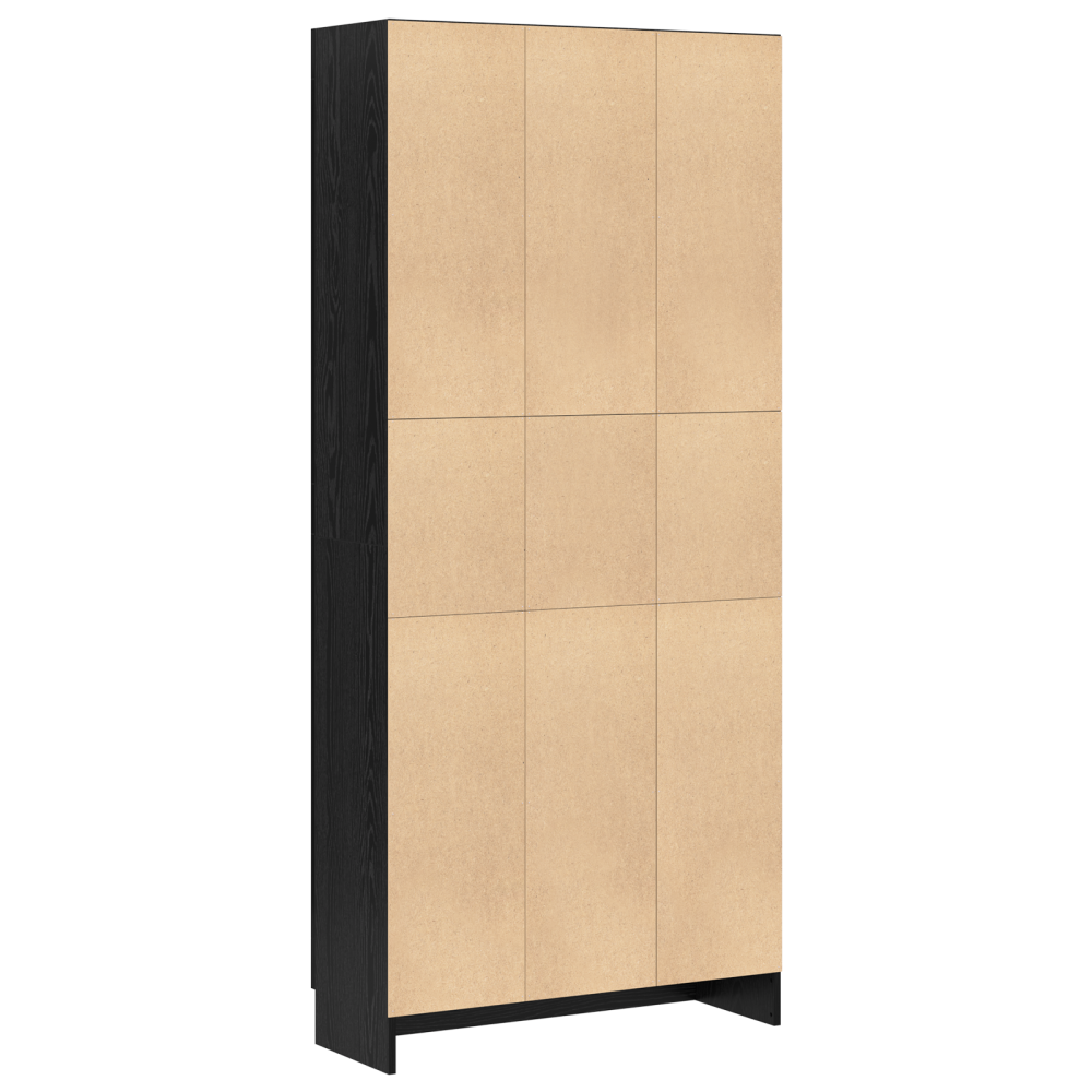 Produktbild för Bokskåp Svart Ek 82,5 x 30,5 x 185 cm Konstruerat trä