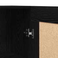 Produktbild för Bokskåp Svart Ek 82,5 x 30,5 x 185 cm Konstruerat trä