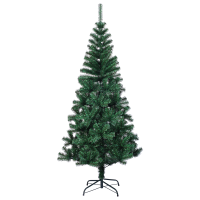Produktbild för Konstgjord Förbelyst Julgran Grön 240 cm PVC och metall