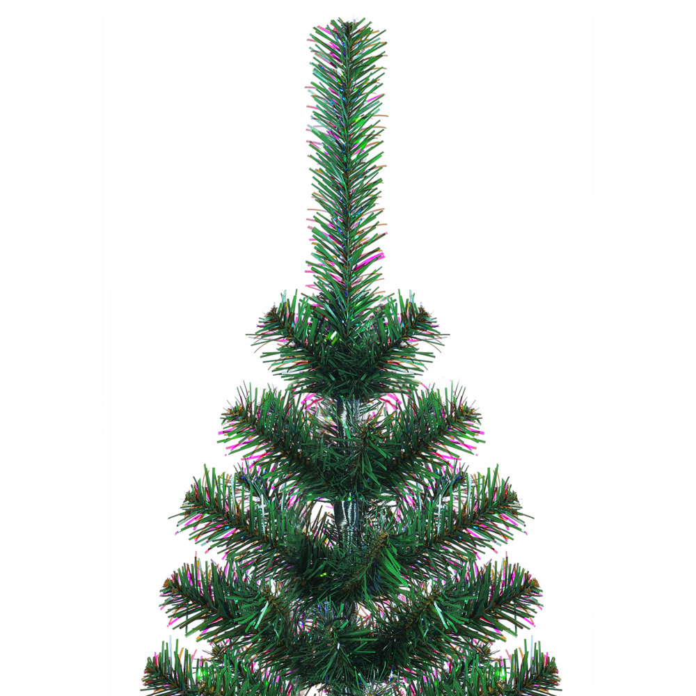 Produktbild för Konstgjord Förbelyst Julgran Grön 240 cm PVC och metall