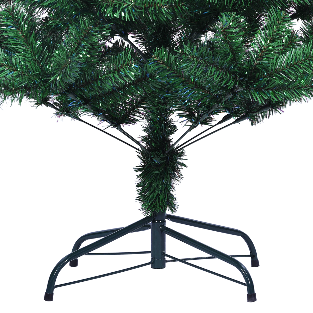 Produktbild för Konstgjord Förbelyst Julgran Grön 240 cm PVC och metall