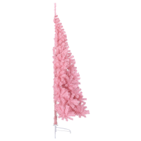 Produktbild för Konstgjord Förbelyst Julgran med 300 LED-lampor Rosa 240 cm PVC