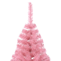 Produktbild för Konstgjord Förbelyst Julgran med 300 LED-lampor Rosa 240 cm PVC