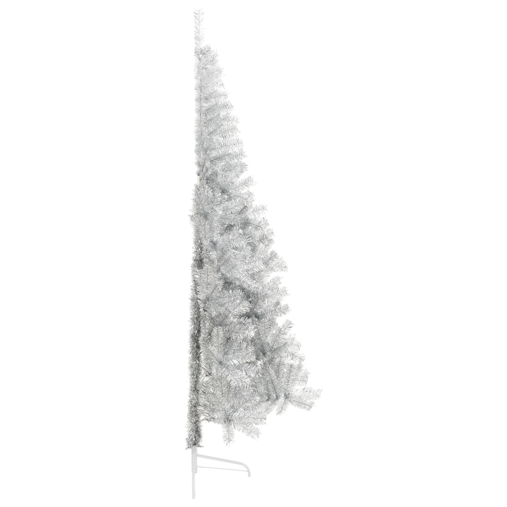Produktbild för Konstgjord Förbelyst Julgran Silver 240 cm PET