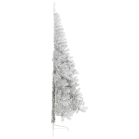 Produktbild för Konstgjord Förbelyst Julgran Silver 240 cm PET