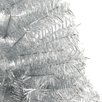 Produktbild för Konstgjord Förbelyst Julgran Silver 240 cm PET