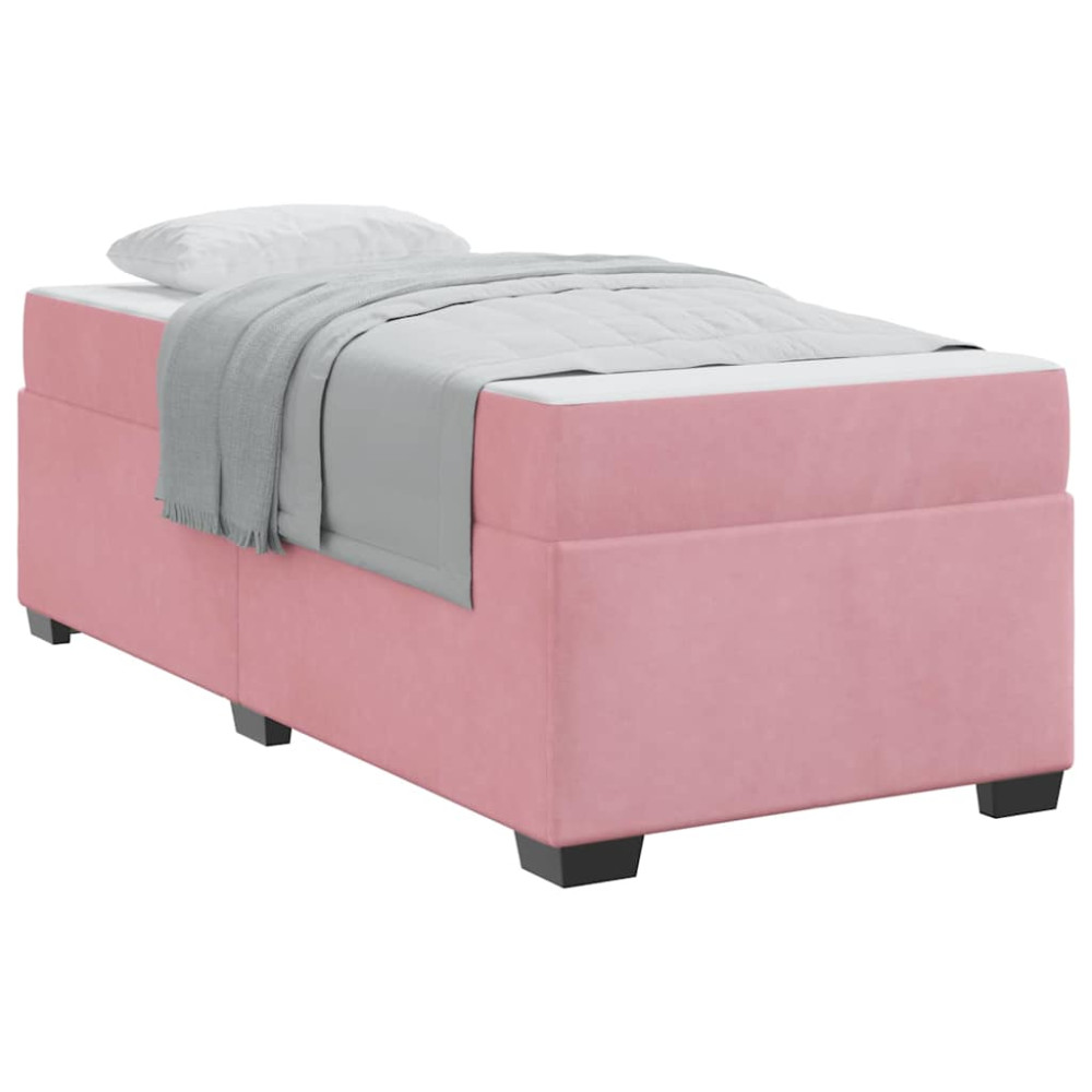 Produktbild för Sängram med madrass Rosa 90 x 200 cm tyg