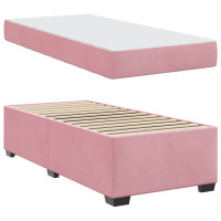 Produktbild för Sängram med madrass Rosa 90 x 200 cm tyg