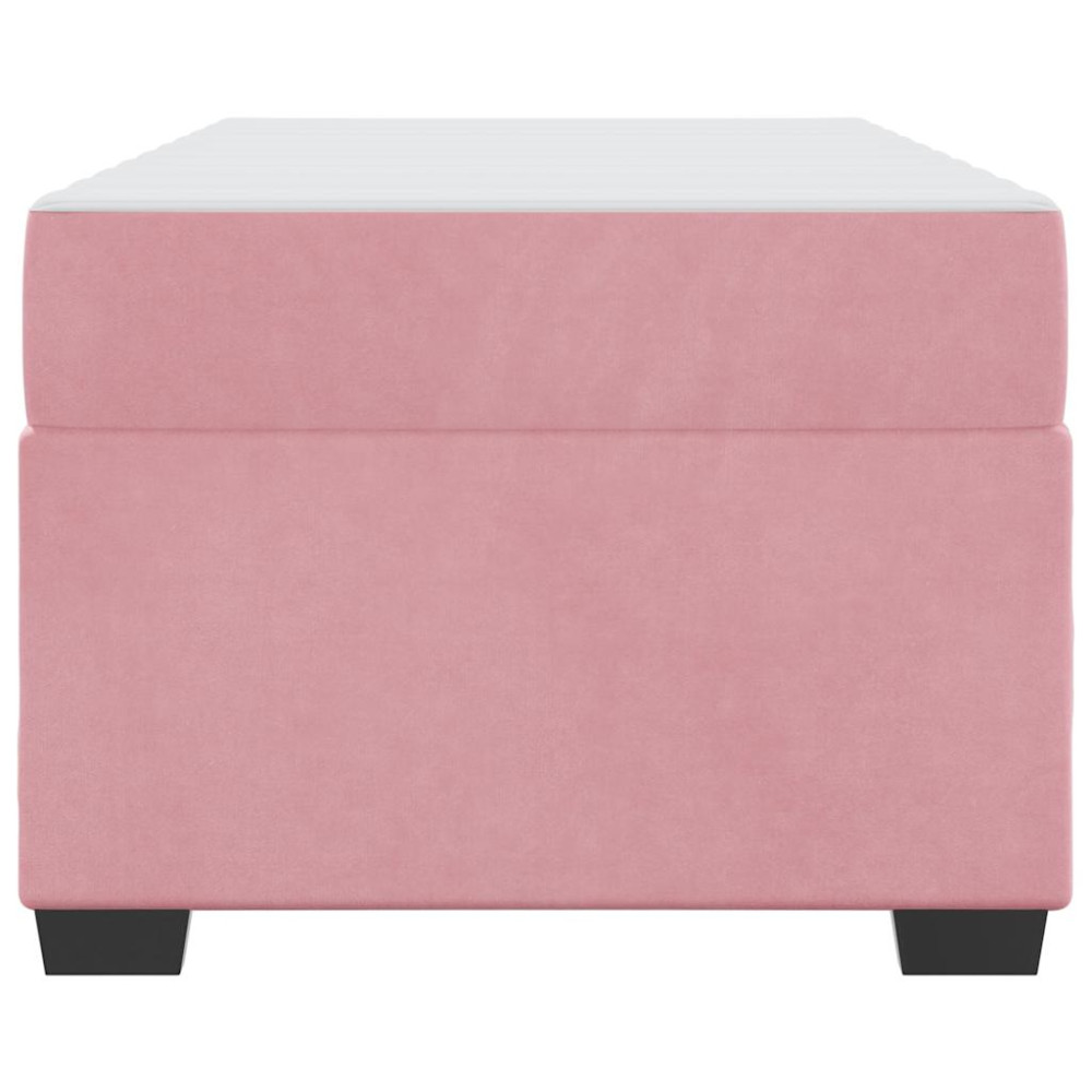 Produktbild för Sängram med madrass Rosa 90 x 200 cm tyg
