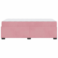 Produktbild för Sängram med madrass Rosa 90 x 200 cm tyg