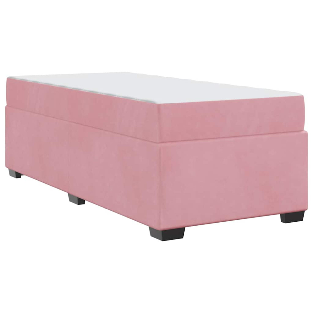 Produktbild för Sängram med madrass Rosa 90 x 200 cm tyg