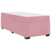 Produktbild för Sängram med madrass Rosa 90 x 200 cm tyg