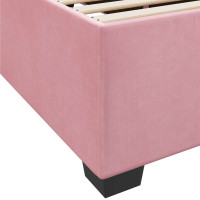 Produktbild för Sängram med madrass Rosa 90 x 200 cm tyg