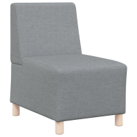Produktbild för Modulsofa utan armstöd 2 pcs Ljusgrå 55 x 74 x 82 cm tyg