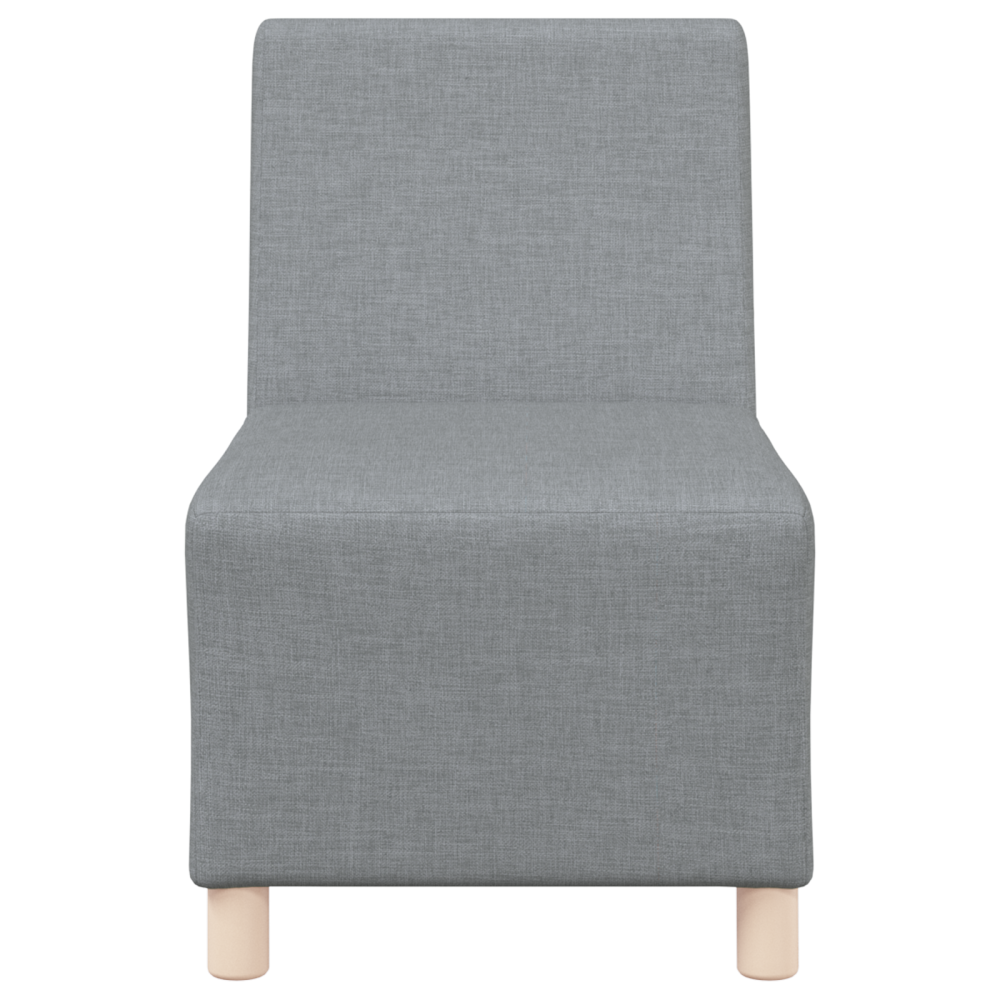 Produktbild för Modulsofa utan armstöd 2 pcs Ljusgrå 55 x 74 x 82 cm tyg