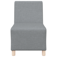 Produktbild för Modulsofa utan armstöd 2 pcs Ljusgrå 55 x 74 x 82 cm tyg