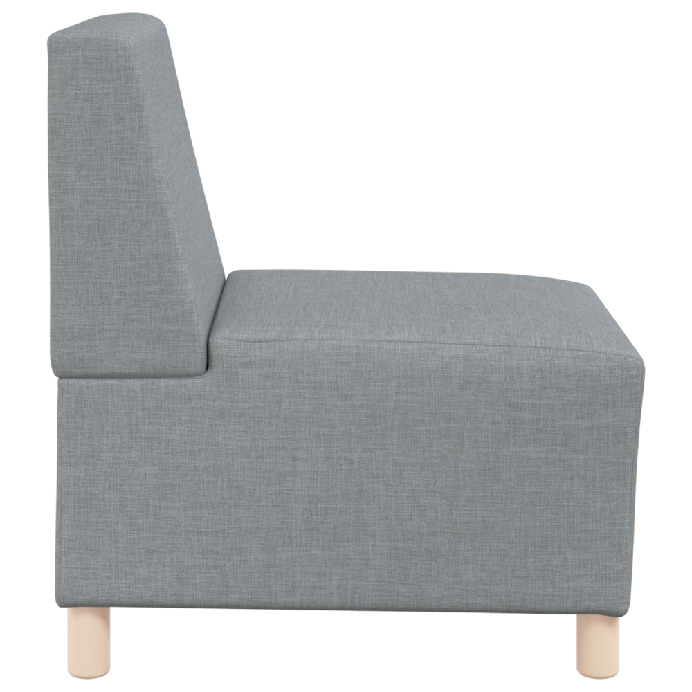 Produktbild för Modulsofa utan armstöd 2 pcs Ljusgrå 55 x 74 x 82 cm tyg