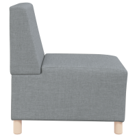 Produktbild för Modulsofa utan armstöd 2 pcs Ljusgrå 55 x 74 x 82 cm tyg