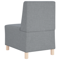 Produktbild för Modulsofa utan armstöd 2 pcs Ljusgrå 55 x 74 x 82 cm tyg