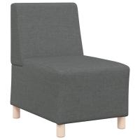 Produktbild för Modulsofa utan armstöd 2 pcs Mörkgrå 55 x 74 x 82 cm tyg