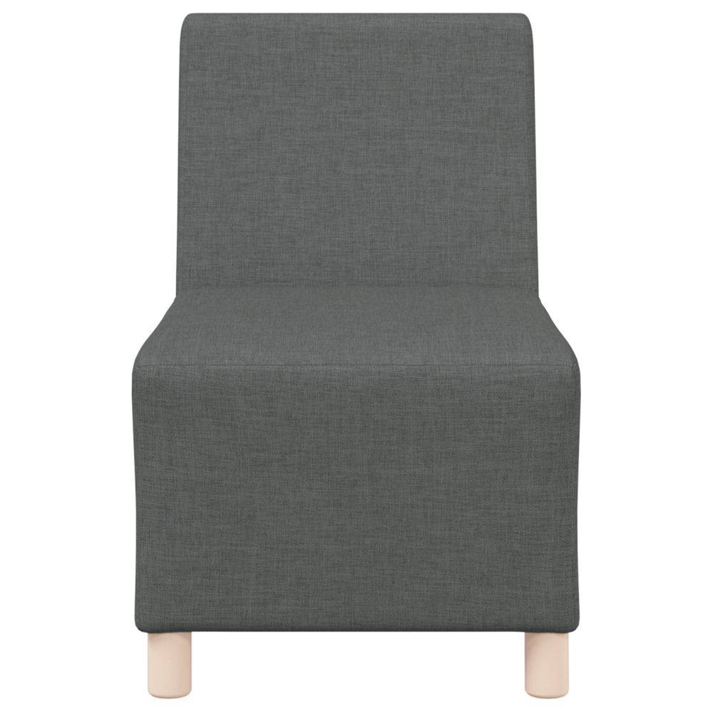 Produktbild för Modulsofa utan armstöd 2 pcs Mörkgrå 55 x 74 x 82 cm tyg