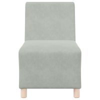 Produktbild för Modulsofa utan armstöd 2 pcs Ljusgrå 55 x 74 x 82 cm Sammet