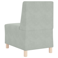 Produktbild för Modulsofa utan armstöd 2 pcs Ljusgrå 55 x 74 x 82 cm Sammet