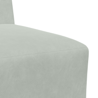 Produktbild för Modulsofa utan armstöd 2 pcs Ljusgrå 55 x 74 x 82 cm Sammet