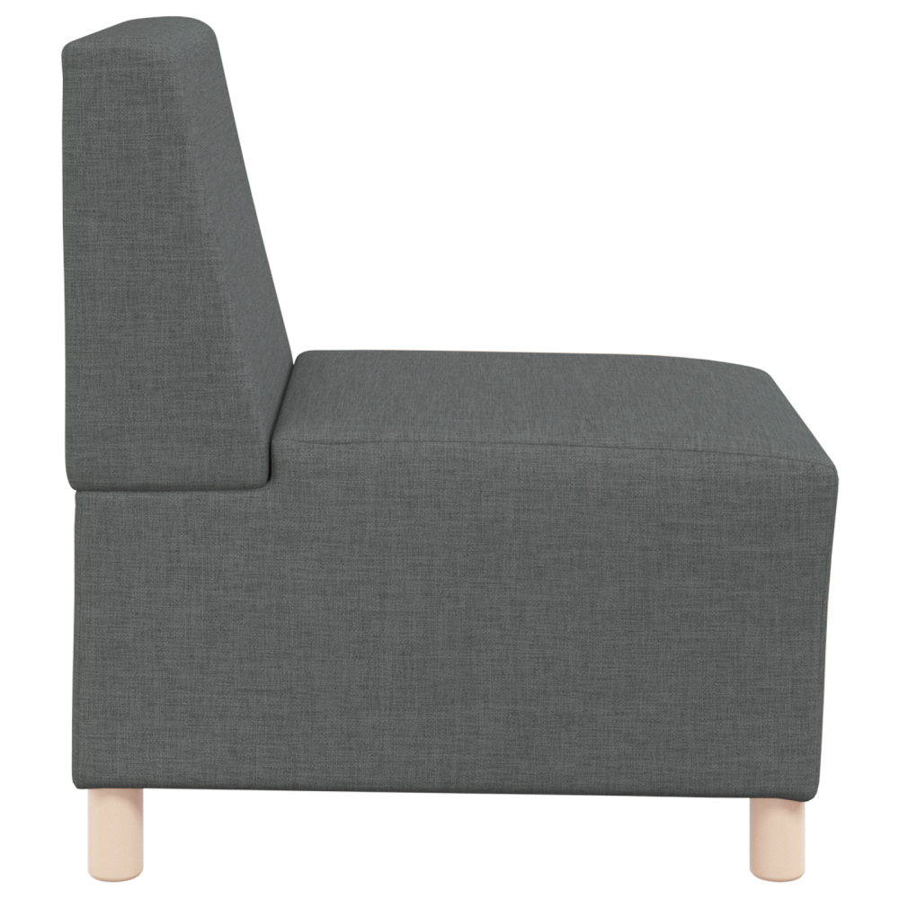 Produktbild för Modulsofa utan armstöd 3 pcs Mörkgrå 55 x 74 x 82 cm tyg