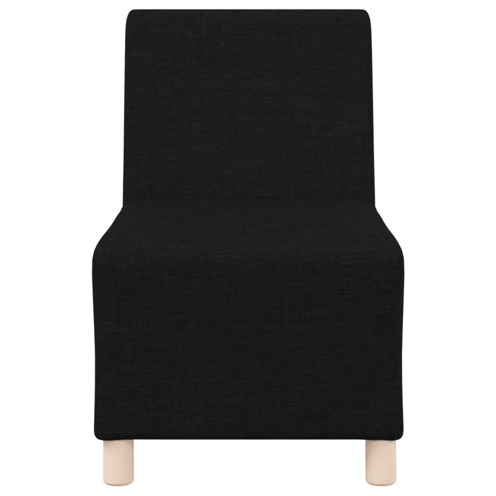 Produktbild för Modulsofa utan armstöd 3 pcs Svart 55 x 74 x 82 cm tyg