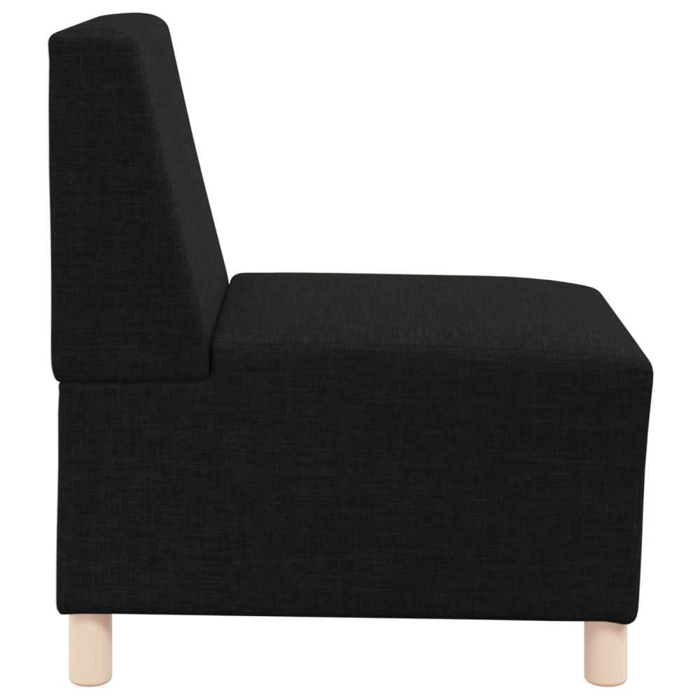 Produktbild för Modulsofa utan armstöd 3 pcs Svart 55 x 74 x 82 cm tyg
