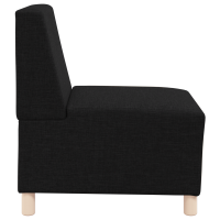Produktbild för Modulsofa utan armstöd 3 pcs Svart 55 x 74 x 82 cm tyg