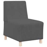 Produktbild för Modulsofa utan armstöd 3 pcs Mörkgrå 55 x 74 x 82 cm