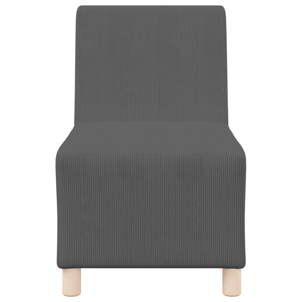 Produktbild för Modulsofa utan armstöd 3 pcs Mörkgrå 55 x 74 x 82 cm