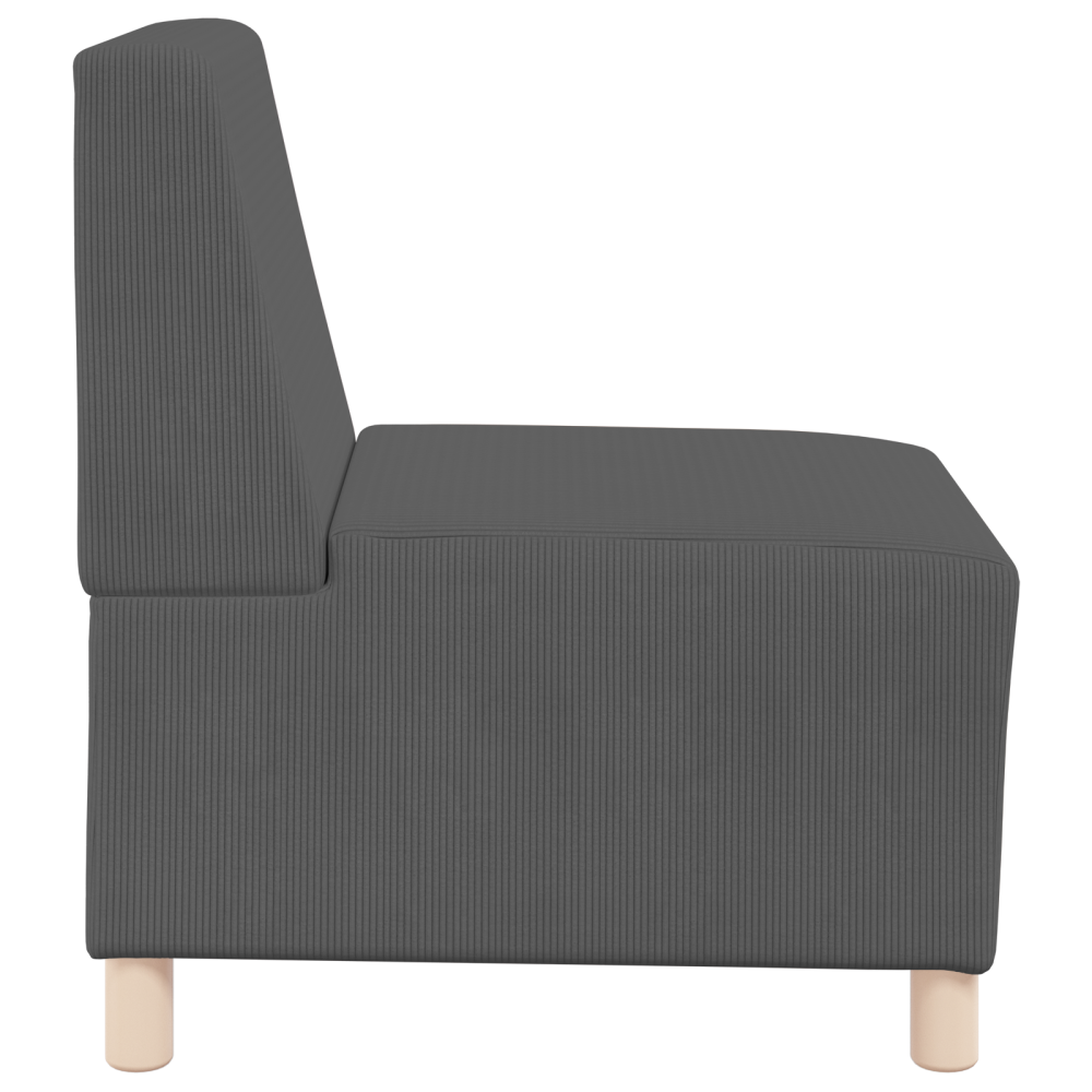 Produktbild för Modulsofa utan armstöd 3 pcs Mörkgrå 55 x 74 x 82 cm