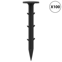 Produktbild för Markpinnar 100 pcs Svart Ø3 x 11 cm Plast