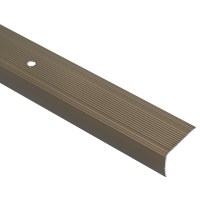 Produktbild för Trappnoslister 10 pcs Brun 67 x 3 x 2 cm Aluminium