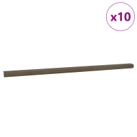 Produktbild för Trappnoslister 10 pcs Brun 67 x 3 x 2 cm Aluminium