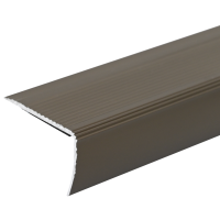 Produktbild för Trappnoslister 10 pcs Brun 67 x 3 x 2 cm Aluminium