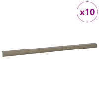 Produktbild för Trappnoslister 10 pcs champagne 67 x 3 x 2 cm Aluminium