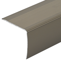 Produktbild för Trappnoslister 10 pcs champagne 67 x 3 x 2 cm Aluminium
