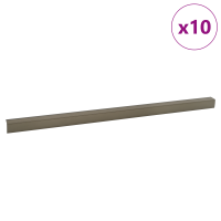Produktbild för Trappnoslister 10 pcs champagne 67 x 3 x 2 cm Aluminium