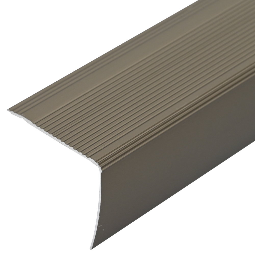 Produktbild för Trappnoslister 10 pcs champagne 67 x 3 x 2 cm Aluminium