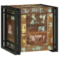 Produktbild för Förvaringslåda Brun och svart 40 x 40 x 40 cm Massivt Akaciaträ