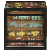 Produktbild för Förvaringslåda Brun och svart 40 x 40 x 40 cm Massivt Akaciaträ