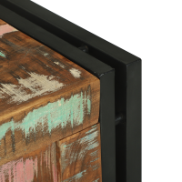 Produktbild för Förvaringslåda Brun och svart 40 x 40 x 40 cm Massivt Akaciaträ