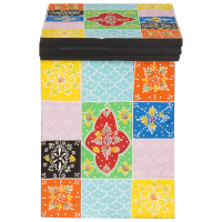 Produktbild för Nattduksbord med låda 2 pcs Flerfärgsdesign 40 x 30 x 40 cm